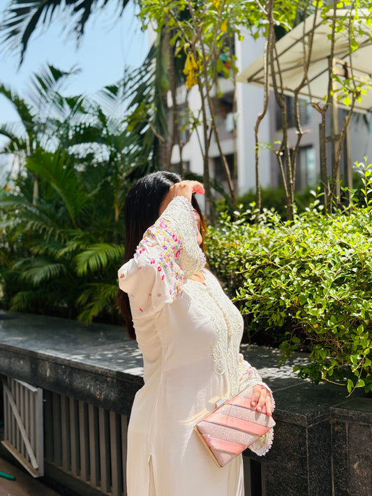 Meher Embroidered Cotton 3-Piece Suit Set