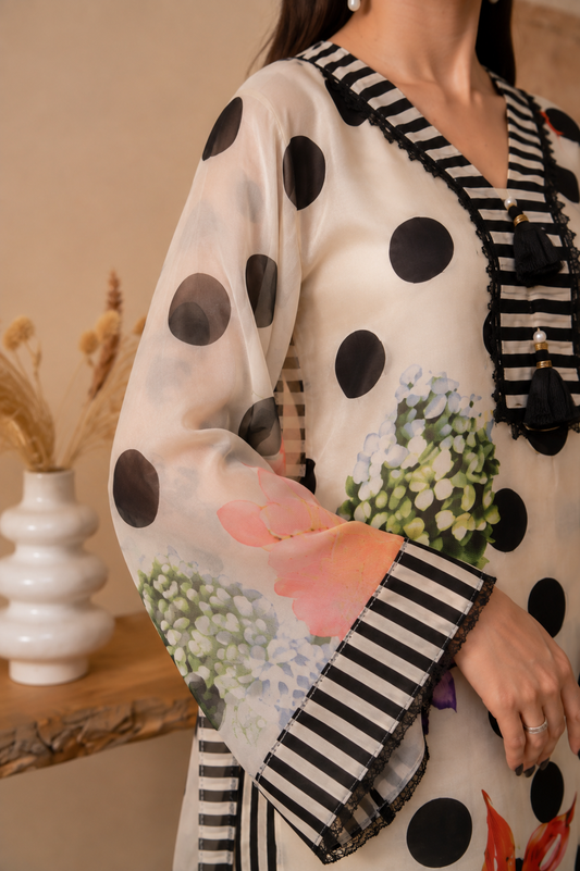 Floral Stripe Muse – Rayon Printed 3-Piece Set