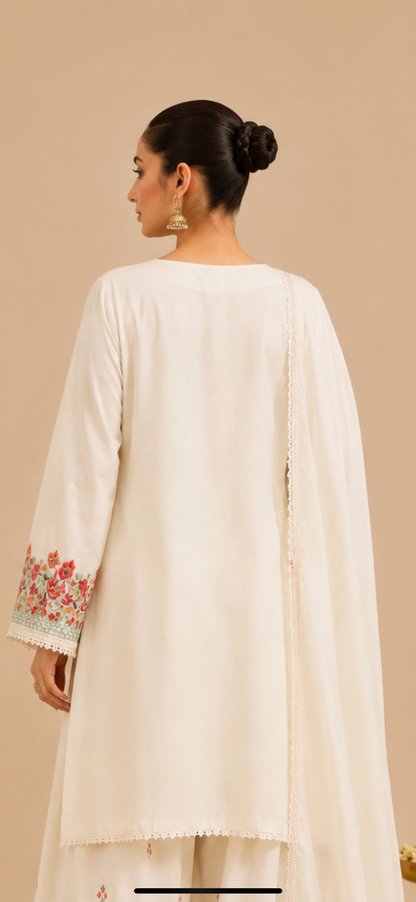 Eira – Cotton Embroidered 3-Piece Suit Set